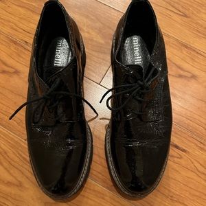 Minelli Black Platform Oxford Shoes size 38